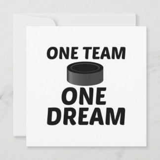 CARTE DE REMERCIEMENTS HOCKEY ONE TEAM ONE RÊVE