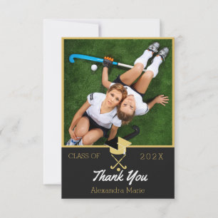 Carte De Remerciements Hockey sur gazon Photo moderne de la promotion de