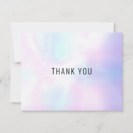 Carte de remerciements Holographique moderne simpl