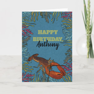 Carte De Remerciements Homard dans la mer Anniversaire personnalisé