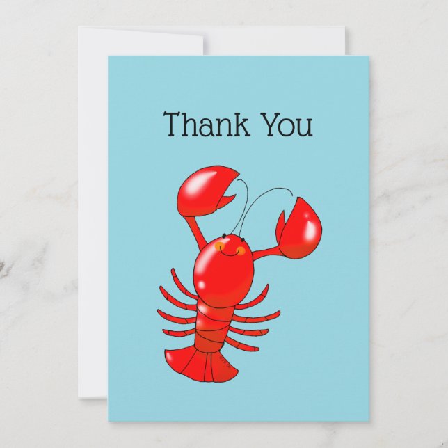 Carte De Remerciements Homard mignon (Devant)