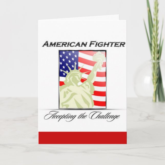 Carte De Remerciements Hommage à American Fighter Liberty (Devant)