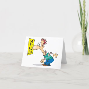 Carte De Remerciements Homme Lecture D'Un Oeil