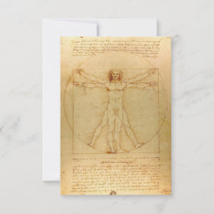 Carte De Remerciements Homme vitruvien par Leonardo da Vinci