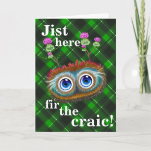 Carte De Remerciements Hoots Toots Haggis! Jist here fir the craic!