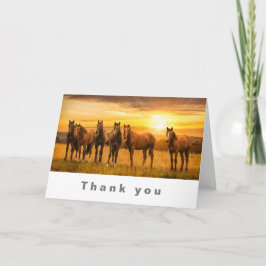 Carte De Remerciements Horses