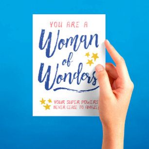 Carte De Remerciements Hostess Merci, vous êtes une femme des merveilles 