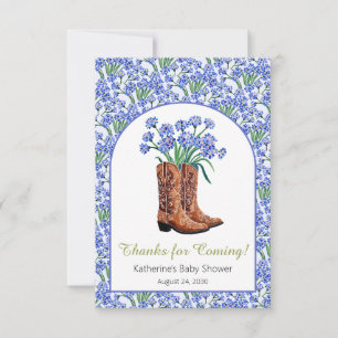 Carte De Remerciements Howdy Baby Bluebonnets Baby shower Cowboy