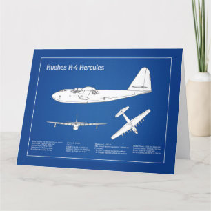 Carte De Remerciements Hughes H-4 Hercules Oie d'épinette - Plans d'avion
