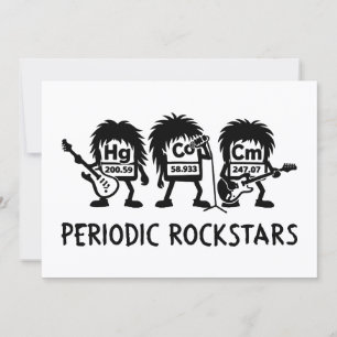 Carte De Remerciements Humour de chimie des rockstars périodiques
