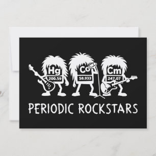 Carte De Remerciements Humour de chimie des rockstars périodiques