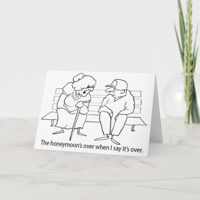 Carte De Remerciements Humour de lune de miel (Devant)