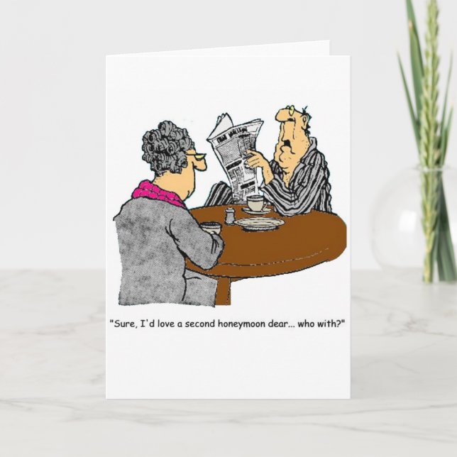 Carte De Remerciements Humour de lune de miel (Devant)
