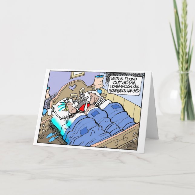 Carte De Remerciements Humour de lune de miel (Devant)