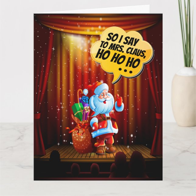 Carte De Remerciements Humour de Noël Big Card Rev 2 (Devant)