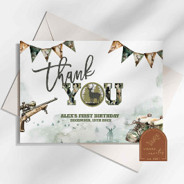Carte De Remerciements Hunting Camo Thank You Card