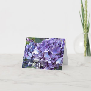 Carte De Remerciements Hydrangea Purple Flower