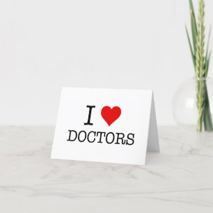 Carte De Remerciements I Heart Doctors Personnalisé