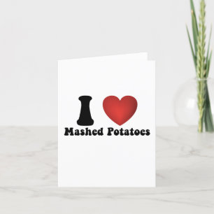 Carte De Remerciements I Love Mashed Potatoes Thanksgiving Diner Cadeau