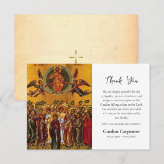 Carte De Remerciements Icône de l'Ascension du Christ Funérailles orthodo