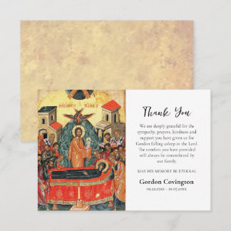 Carte De Remerciements Icône funéraire orthodoxe chrétienne  