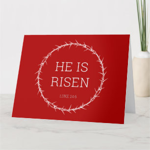 Carte De Remerciements Il est ressuscité Jésus Christ Résurrection Couron