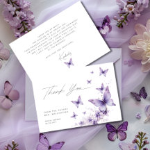 Il me donne des papillons violets Baby Shower