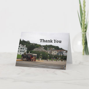 Carte De Remerciements Île Mackinac Main Street Buggy