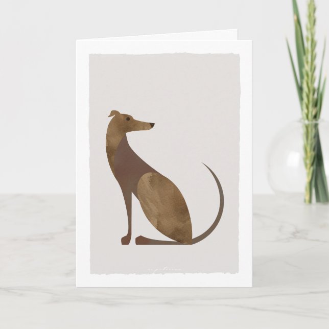 Carte De Remerciements Illustration Brown moderne Greyhound vierge à l'in (Devant)