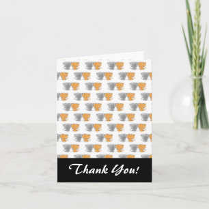Carte De Remerciements Illustration de chatons adorables et duveteux - Ar