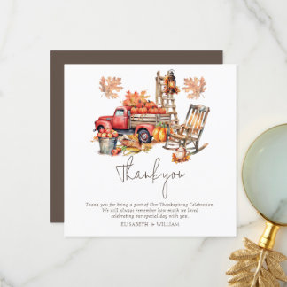 Carte De Remerciements Illustration de l'aquarelle de Thanksgiving