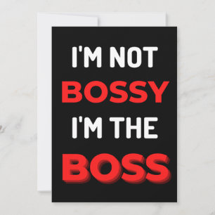 Carte De Remerciements I'm Not Bossy I'm