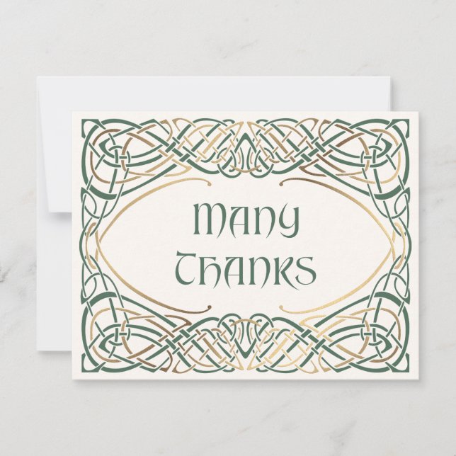Carte De Remerciements Imaginaire Celtic Mariage médiéval (Devant)