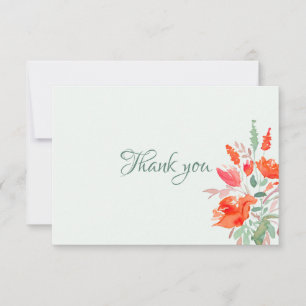 Carte De Remerciements Imaginaire d'aquarelle Papier à lettres personnali