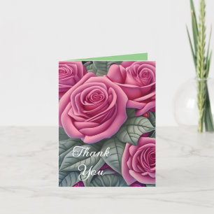 Carte De Remerciements Imprimante magnifique pastel victorien rose rose