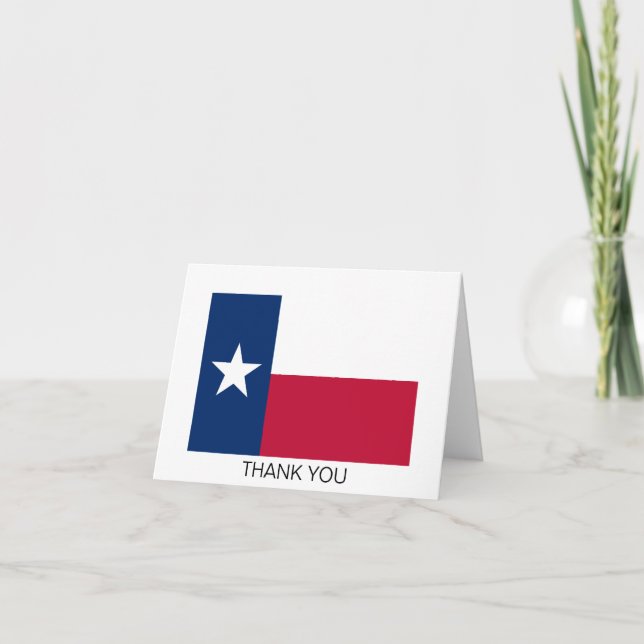 Carte De Remerciements Indicateur d'état du Texas (Devant)