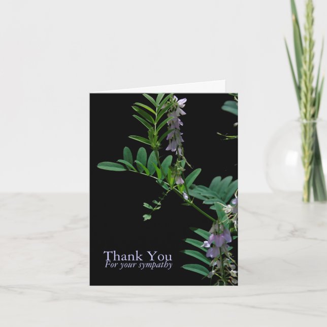 Carte De Remerciements Indigo 2 Floral Sympathy Thank You Note Card (Devant)
