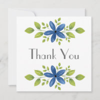 Indigo Aquarelle Florale Swag 2