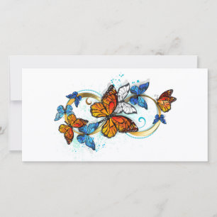Carte De Remerciements Infinité de papillons monarques