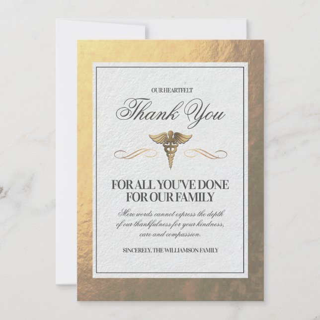 Carte de remerciements infirmière (Devant)