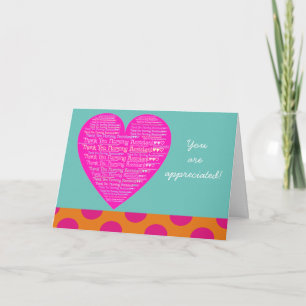 Carte De Remerciements Infirmière Appréciation Coeur rose