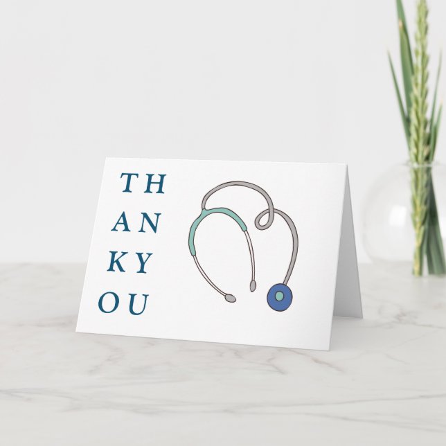carte de remerciements infirmière et médecin (Devant)