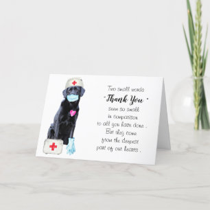 Carte De Remerciements Infirmière Médicale Cute personnalisée