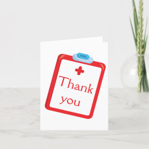 Carte De Remerciements Infirmière Merci, Docteur, Thème Médicale