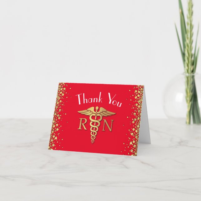Carte De Remerciements Infirmière Soins Infirmières Parti de Graduation d (Devant)
