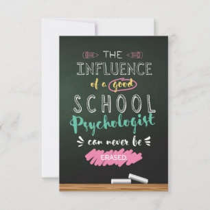 Carte De Remerciements Influence d'un bon psychologue de l'école