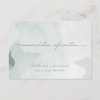 Carte De Remerciements Information Card | English