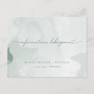 Carte De Remerciements Information Card | French