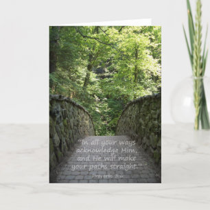 Carte De Remerciements Inspirational (Prov. 3:6) Card