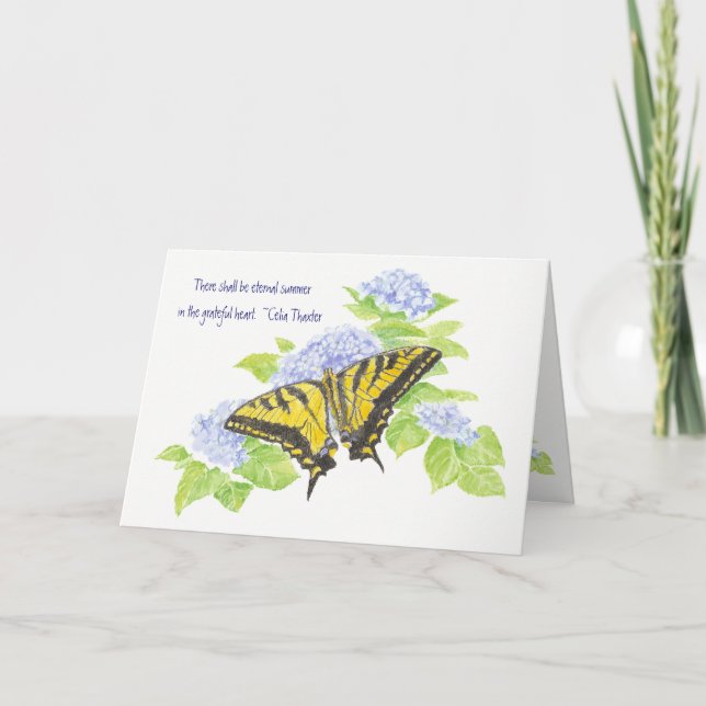 Carte De Remerciements Inspirationnel Coeur de grâce Art éternel d'été (Devant)